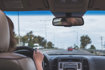 The,Girl,Is,Driving,On,The,Road,On,Tenerife,,Canary