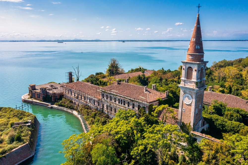 Aerial,View,Of,The,Plagued,Ghost,Island,Of,Poveglia,In