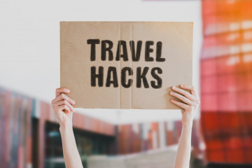 The,Phrase,",Travel,Hacks,",Drawn,On,A,Carton