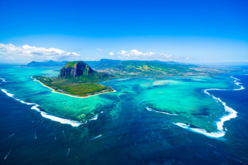 Aerial,View,Of,Mauritius,Island,Panorama,And,Famous,Le,Morne