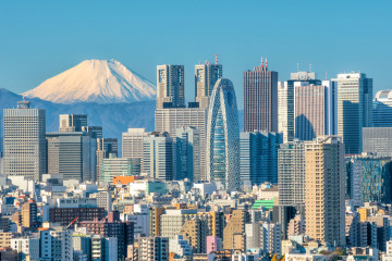 Tokyo,Skyline,And,Mountain,Fuji,In,Japan