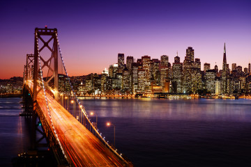 San,Francisco,Skyline,And,Bay,Bridge,At,Sunset,,California