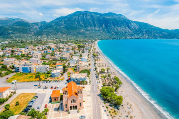 Kalamata,Marina,Port.,Aerial,Photo,Of,Kalamata,City,,Blue,Long