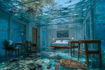 10 hotels where you sleep underwater, watch fish from your bed